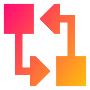 Hierarchy 8 Icon from Sharp Gradient- Free Set