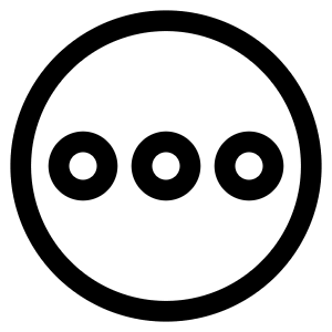 Horizontal Menu Circle Icon from Plump Line - Free Set