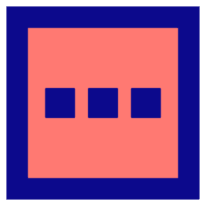 Horizontal Menu Square Icon from Sharp Pop - Free Set