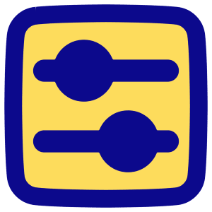 Horizontal Slider Square Icon from Plump Pop - Free Set