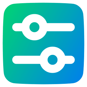 Horizontal Slider Square Icon from Plump Gradient - Free Set