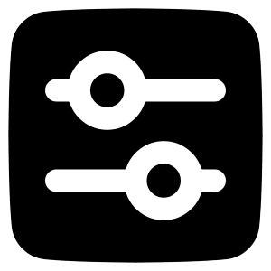 Horizontal Slider Square Icon from Plump Solid - Free Set