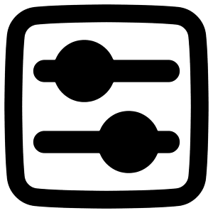 Horizontal Slider Square Icon from Plump Remix - Free Set