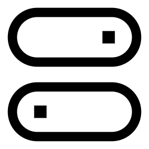 Horizontal Toggle Button Icon from Sharp Line - Free Set