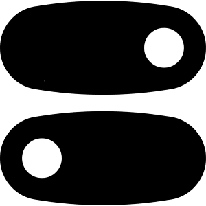 Horizontal Toggle Button Icon from Flex Solid - Free Set