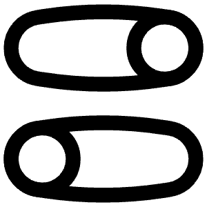 Horizontal Toggle Button Icon from Flex Line - Free Set
