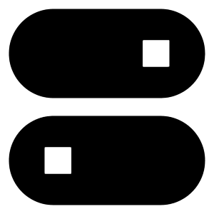Horizontal Toggle Button Icon from Sharp Solid - Free Set