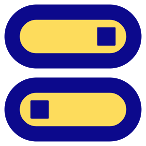 Horizontal Toggle Button Icon from Sharp Pop - Free Set