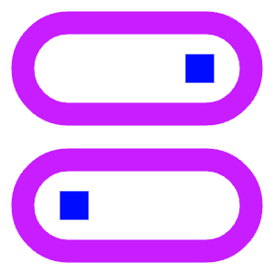 Horizontal Toggle Button Icon from Sharp Neon - Free Set
