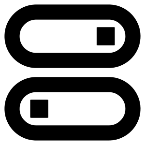 Horizontal Toggle Button Icon from Sharp Remix - Free Set