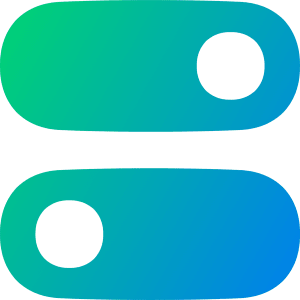 Horizontal Toggle Button Icon from Flex Gradient - Free Set