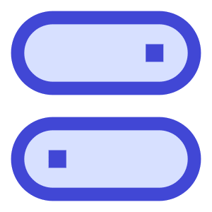 Horizontal Toggle Button Icon from Sharp Duo - Free Set