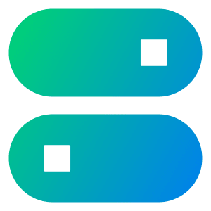 Horizontal Toggle Button Icon from Sharp Gradient- Free Set