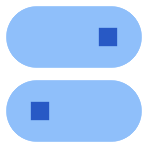 Horizontal Toggle Button Icon from Sharp Flat - Free Set