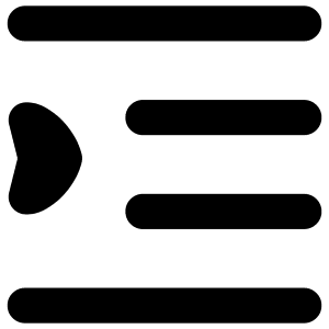 Increase Indent Icon from Flex Solid - Free Set