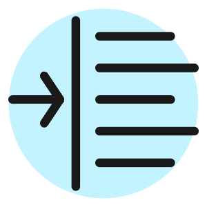 Indent Left Icon from Ultimate Colors - Free Set