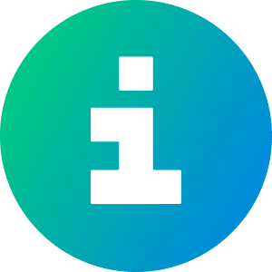 Information Circle Icon from Sharp Gradient- Free Set
