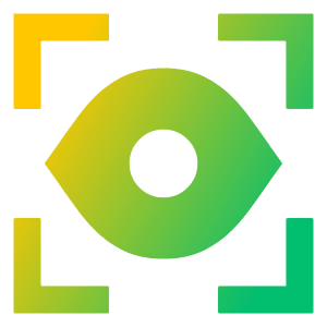 Iris Scan Icon from Sharp Gradient- Free Set