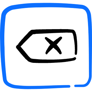 Keyboard Delete Button Icon from Freehand Duotone - Free Set