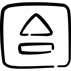 Keyboard Eject Button Icon from Freehand Line - Free Set