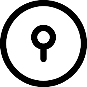 Keyhole Lock Circle Icon from Core Line - Free Set