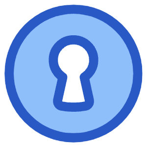 Keyhole Lock Circle Icon from Plump Duo - Free Set
