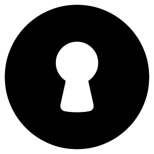 Keyhole Lock Circle Icon from Plump Solid - Free Set