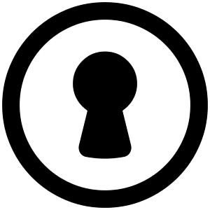 Keyhole Lock Circle Icon from Plump Remix - Free Set