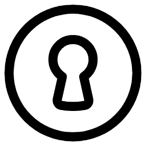 Keyhole Lock Circle Icon from Plump Line - Free Set