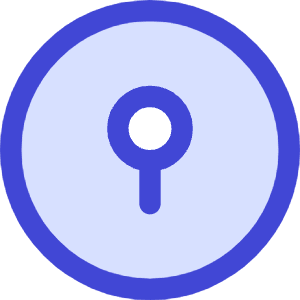 Keyhole Lock Circle Icon from Core Duo - Free Set