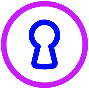 Keyhole Lock Circle Icon from Plump Neon - Free Set