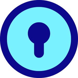 Keyhole Lock Circle Icon from Core Pop - Free Set