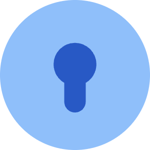 Keyhole Lock Circle Icon from Core Flat - Free Set