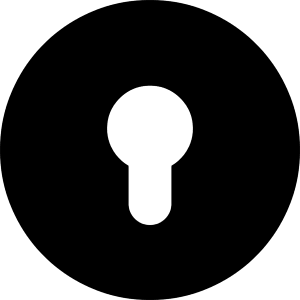 Keyhole Lock Circle Icon from Core Solid - Free Set