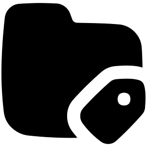 Label Folder Tag Icon from Flex Solid - Free Set