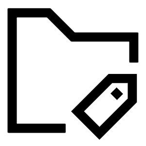 Label Folder Tag Icon from Sharp Line - Free Set