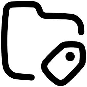 Label Folder Tag Icon from Flex Line - Free Set