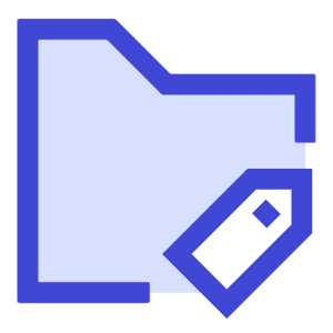 Label Folder Tag Icon from Sharp Duo - Free Set