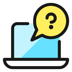 Laptop Help Message Icon from Ultimate Colors - Free Set