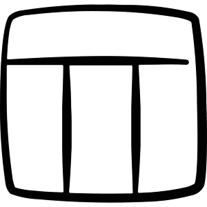 Layouts Top Three Columns Icon from Freehand Duotone - Free Set