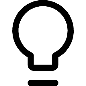 Lightbulb Icon from Core Line - Free Set