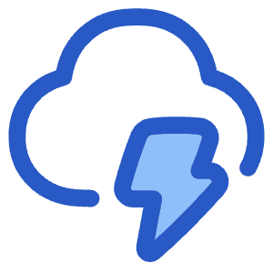 Lightning Cloud Icon from Plump Duo - Free Set