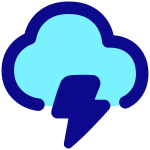 Lightning Cloud Icon from Plump Pop - Free Set