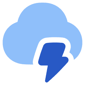 Lightning Cloud Icon from Plump Flat - Free Set
