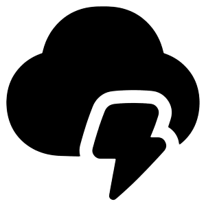 Lightning Cloud Icon from Plump Solid - Free Set