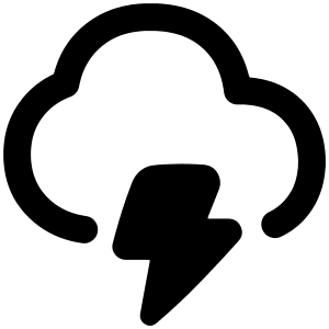 Lightning Cloud Icon from Plump Remix - Free Set