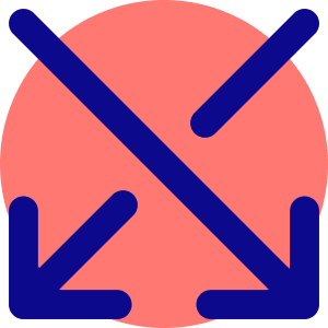 Line Arrow Crossover Down Icon from Core Pop - Free Set