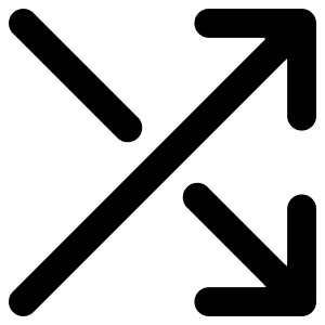 Line Arrow Crossover Right Icon from Core Remix - Free Set