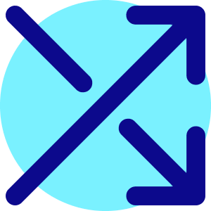 Line Arrow Crossover Right Icon from Core Pop - Free Set