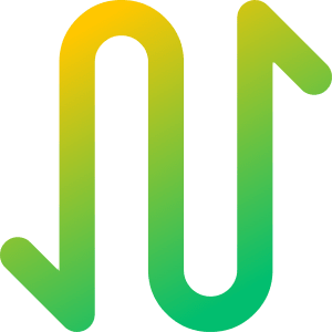 Line Arrow Curvy Up Down 1 Icon from Core Gradient - Free Set